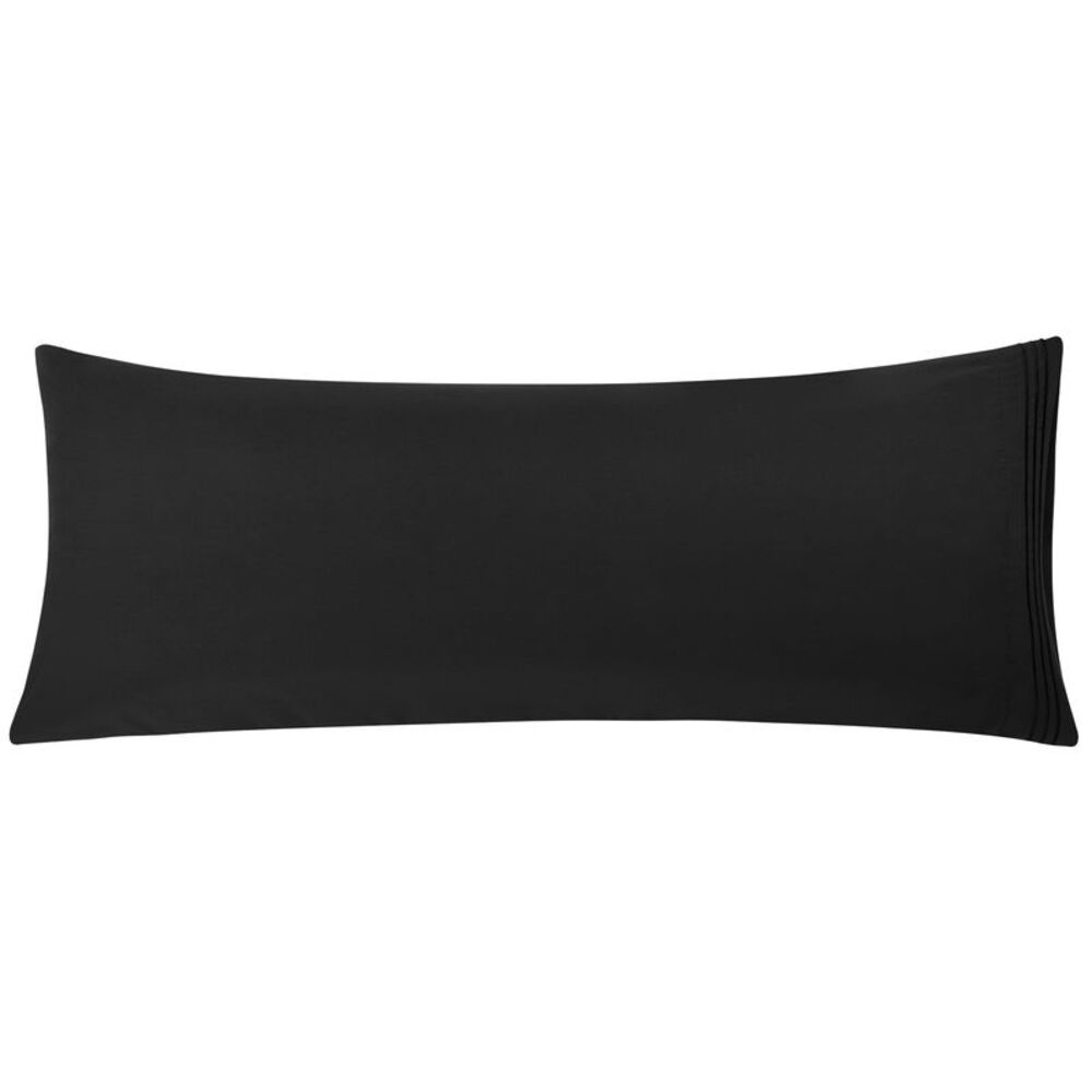 Brushed Microfiber Body Pillowcases Embroidery 20"x48" Black